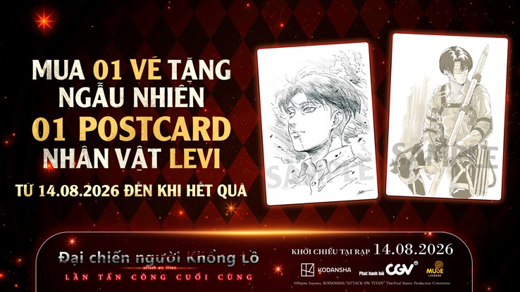 Poster phim Attack on titan: lần tấn công cuối cùng rerun